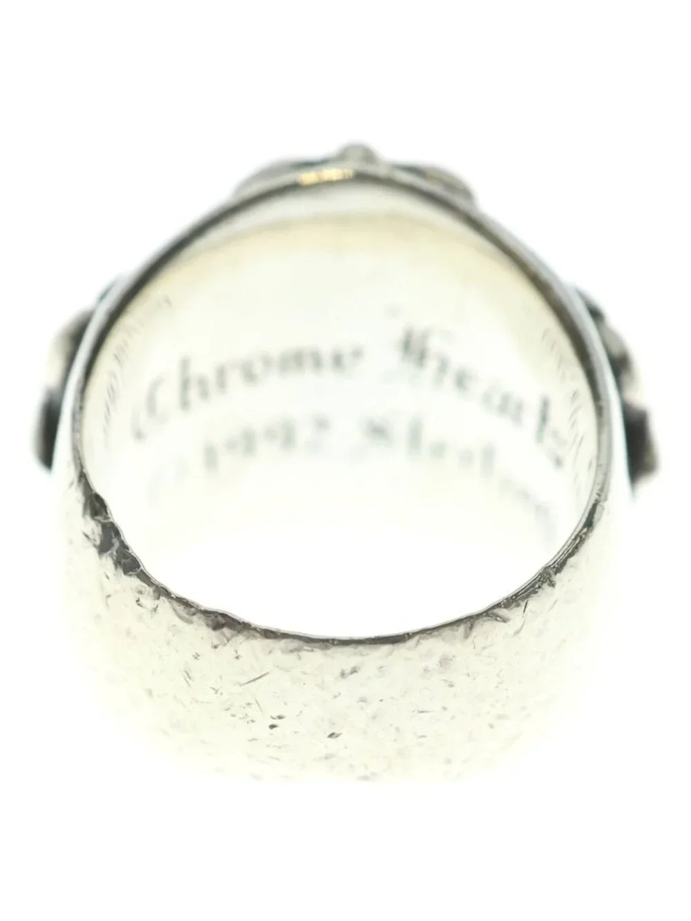 Chrome Hearts Keeper P Dia Ring Aftermarket Pave Diamond Silver